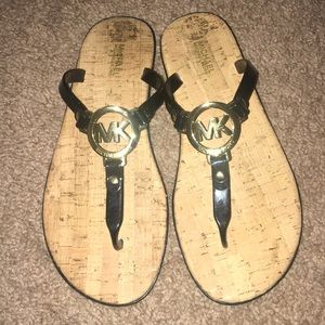 Never been worn Michael Kors t-strap sandals!